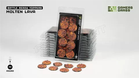 Photo de Gamers Grass - Molten Lava : Round 32mm (x8)