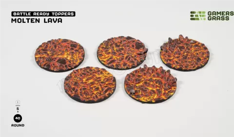 Photo de Gamers Grass - Molten Lava : Round 40mm (x5)