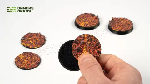 Photo de Gamers Grass - Molten Lava : Round 40mm (x5)