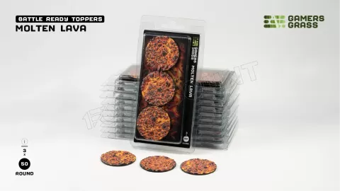 Photo de Gamers Grass - Molten Lava : Round 50mm (x3)