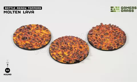 Photo de Gamers Grass - Molten Lava : Round 50mm (x3)