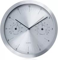 Photo de Horloge Murale CentrumElektroniki avec thermomètre et hygromètre 34cm (Gris)
