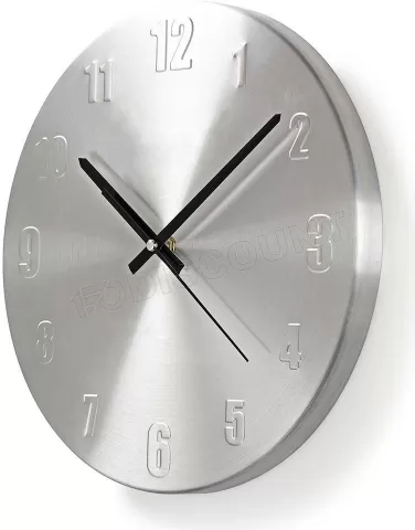 Photo de Horloge Murale Nedis 30cm en aluminium (Argent)