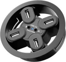 Photo de Hub USB 2.0 encastrable Goobay - 4 ports + 2x Jack 3.5mm