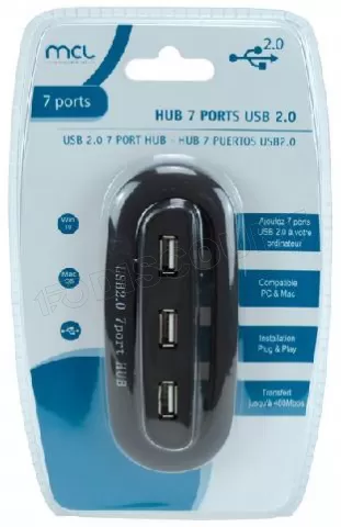 Photo de Hub USB 2.0 MCL-Samar 7 ports (Noir)
