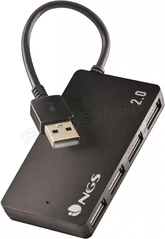 Photo de Hub USB 2.0 NGS iHub Tiny - 4 ports (Noir)