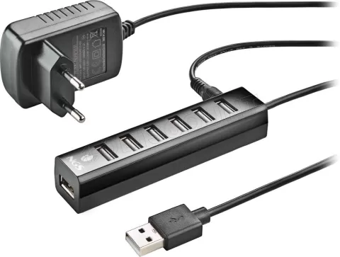Photo de Hub USB 2.0 NGS iHub Tiny - 7 ports (Noir)