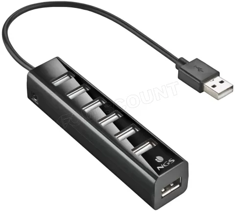 Photo de Hub USB 2.0 NGS iHub Tiny - 7 ports (Noir)