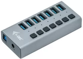 Photo de Hub USB 3.0 alimenté I-Tec Charging 36W - 7 ports (Gris)