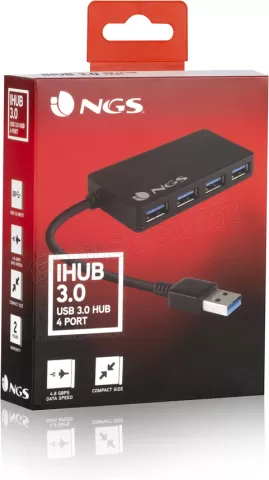 Photo de Hub USB 3.0 NGS iHub - 4 ports (Noir)