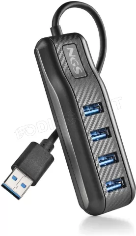 Photo de Hub USB 3.0 NGS Ultra Slim - 4 ports (Noir)