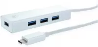 Photo de Hub USB 3.0 type C Mobility Lab 4 ports + 1 port USB Type C (Blanc)
