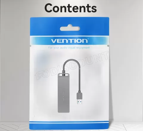 Photo de Hub USB 3.0 Vention - 4 ports 0.5m (Noir)