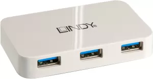 Photo de Hub USB 3.1 Lindy - 4 ports (Blanc)