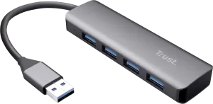 Photo de Hub USB 3.2 Trust Halyx - 4 ports (Gris)