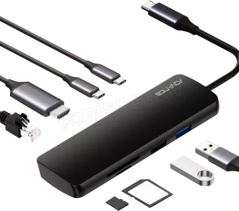 Photo de Hub USB-C Advance XPand Smart - 8 ports (Noir)