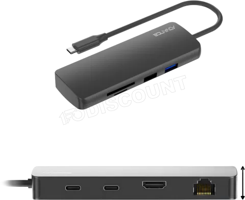 Photo de Hub USB-C Advance XPand Smart - 8 ports (Noir)