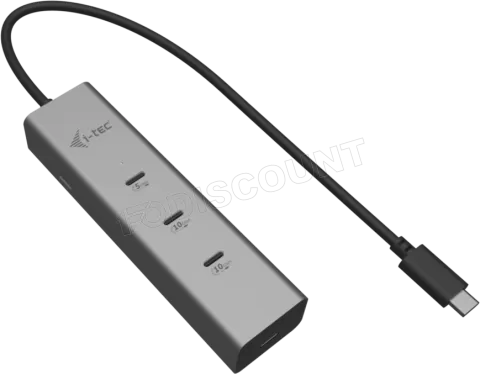 Photo de Hub USB-C I-Tec Charging Metal Pro - 5 ports USB-C 3.0 (Gris)