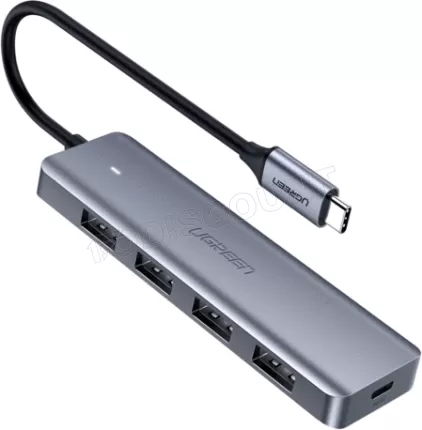 Photo de Hub USB-C Ugreen - 4x USB-A 3.0 (Gris)