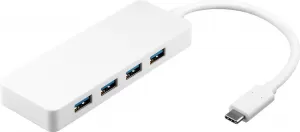 Photo de Hub USB Type C Goobay - 4 ports USB 3.0 (Blanc)