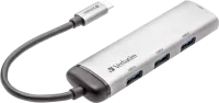 Photo de Hub USB Type C Verbatim - 4 ports USB 3.2 (Argent)