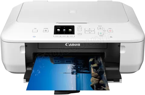 Photo de Imprimante Canon Pixma MG5650 Wifi Multifonctions Blanc (recto verso)