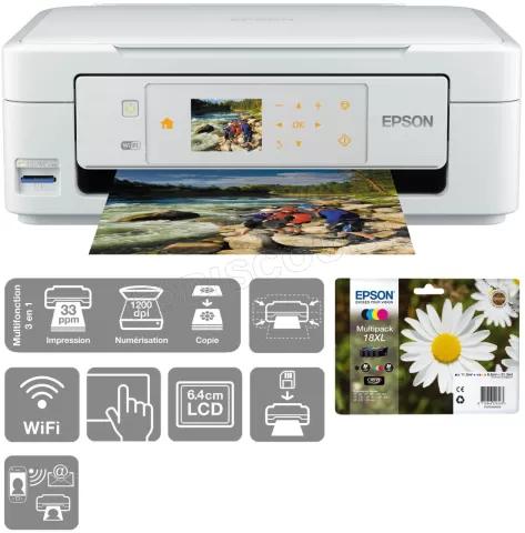 Photo de Imprimante Epson XP-415 Wifi Multifonctions Blanc