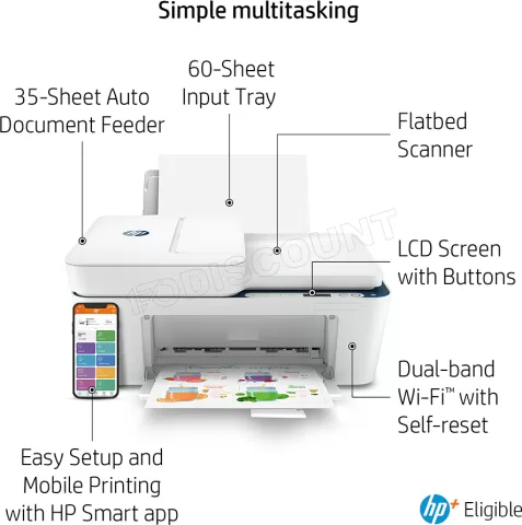 Imprimante Multifonction HP Deskjet 4130e (Blanc) à prix bas