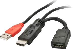 Photo de Injecteur HDMI Lindy avec USB Type A 50cm