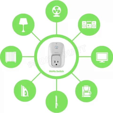 Photo de Interrupteur commandé par Wi-Fi Belkin WeMo Switch avec Fonction On/Off (16 A)