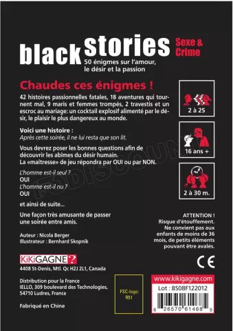 Photo de Jeu - Black Stories : C'est la Vie