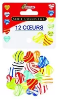 Photo de Jeu de 12 Billes Galets (Motif Coeurs)