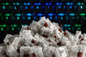 Photo de Jeu de 120 Switchs Gateron Brown pour clavier mécanique Glorious PC Gaming Race
