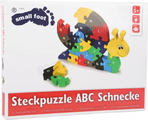 Photo de Jeu Éducatif Small Foot - Puzzle à poser «ABC» escargot en bois