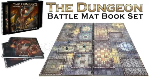 Photo de Jeu - The Dungeon Books of Battle Mats : Pack 2 Livres Plateau