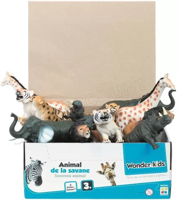 Lot Figurines Acedo Afrique Savane – 1 Africain + 11 Animaux – Années 1960 – Vintage
