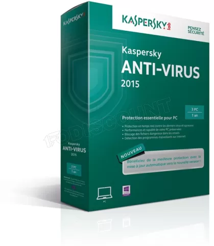 Photo de Kaspersky Antivirus 2015 - 1 an - 3 PC