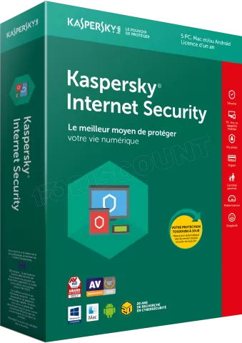 Photo de Kaspersky Internet Security 2018 - 1 an - 5 PC