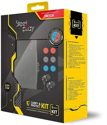 Photo de Kit 11 accessoires Steelplay Switch Carry & Protect Kit pour Nintendo Switch