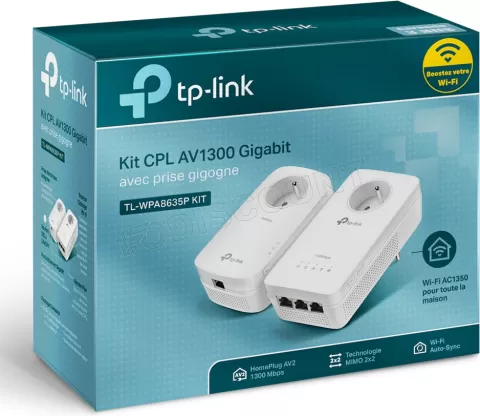 Photo de Kit 2x Adaptateurs CPL TP-Link TL-WPA8635P AV 1300Mbits + WiFi AC1350