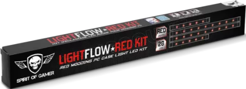 Photo de Kit Bandeaux LED Spirit of Gamer LightFlow 2x30cm + 2x15cm (Rouge)