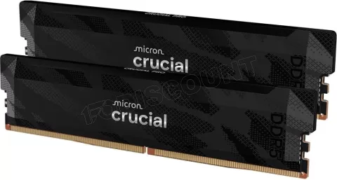 Photo de Kit Barettes mémoire 32Go (2x16Go) DIMM DDR5 Crucial Pro 6400Mhz (Noir)