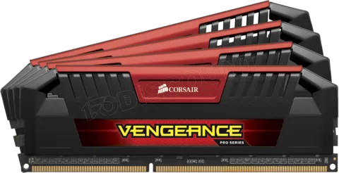 Photo de Kit Barrette mémoire 32Go (4x8Go) RAM DDR3 Corsair Vengeance Pro PC3-12800 (1600MHz) (Noir/Rouge)