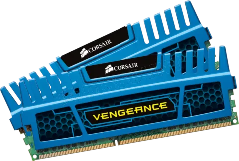 Photo de Kit Barrette mémoire 8Go (2x4Go) RAM DDR3 Corsair Vengeance PC3-12800 (1600MHz) (Bleu)