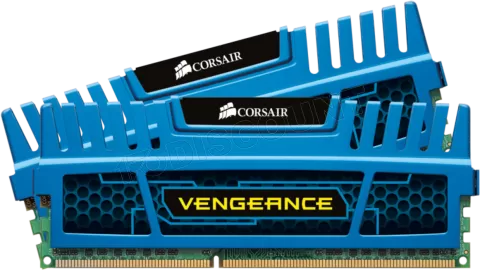 Photo de Kit Barrette mémoire 8Go (2x4Go) RAM DDR3 Corsair Vengeance PC3-12800 (1600MHz) (Bleu)