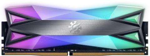Photo de Kit Barrettes mémoire 16Go (2x8Go) DIMM DDR4 Adata XPG SpectriX D60G RGB  3600Mhz (Noir)