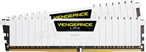 Photo de Kit Barrettes mémoire 16Go (2x8Go) DIMM DDR4 Corsair Vengeance LPX PC4-25600 (3200 Mhz) (Blanc)