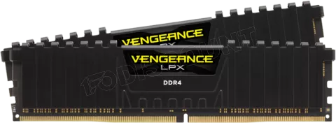 Photo de Kit Barrettes mémoire 16Go (2x8Go) DIMM DDR4 Corsair Vengeance LPX PC4-28800 (3600 Mhz) (Noir) optimisé Ryzen