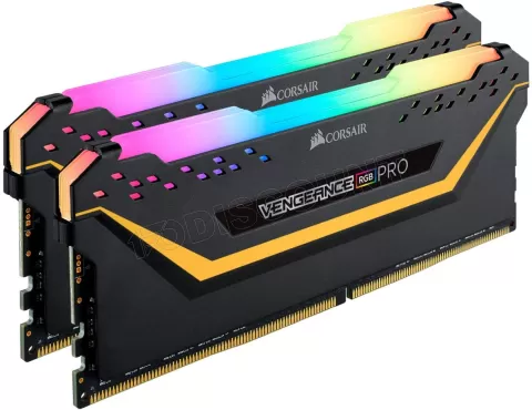 Photo de Kit Barrettes mémoire 16Go (2x8Go) DIMM DDR4 Corsair Vengeance Pro Tuf Edition RGB  3200Mhz (Noir) optimisé Ryzen