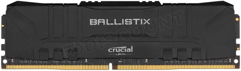 Photo de Kit Barrettes mémoire 16Go (2x8Go) DIMM DDR4 Crucial Ballistix  3600Mhz (Noir)